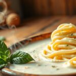 Biały sos do makaronu: kremowy sos śmietanowy (bez zwarzenia) Biały sos do makaronu