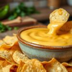 Sos serowy do nachos – przepis na gęsty dip z cheddarowym smakiem Sos serowy do nachos – przepis